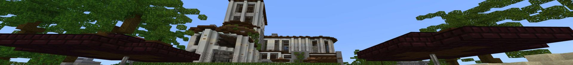 Panorama of the Minecraft Bedrock Marketplace product Millionaire Mansion created by RareLoot.