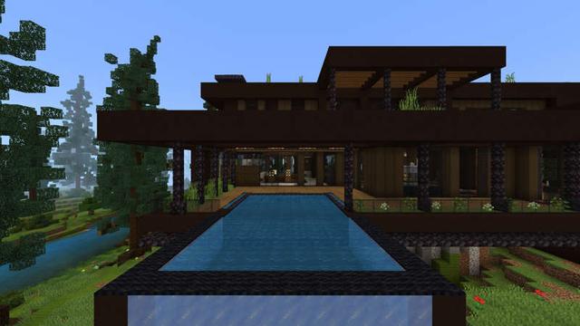 Screenshot of the Minecraft Bedrock Marketplace product Millionaire's Forest Mansion created by RareLoot.