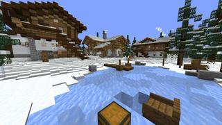 Screenshot of the Minecraft Bedrock Marketplace product Millionaires Winter Resort created by RareLoot.
