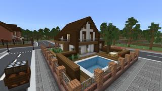 Screenshot of the Minecraft Bedrock Marketplace product Modern High School created by RareLoot.
