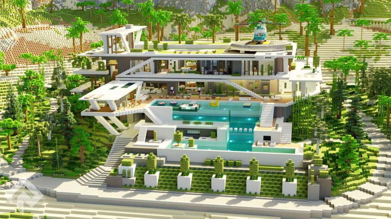 Modern House Luxury by RareLoot | CHUNK - Minecraft Bedrock Marketplace ...
