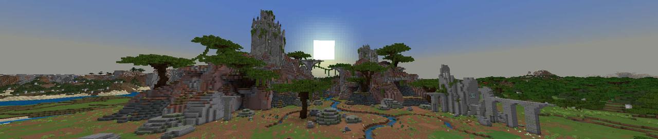 Panorama of the Minecraft Bedrock Marketplace product Monkeys Paradise created by RareLoot.
