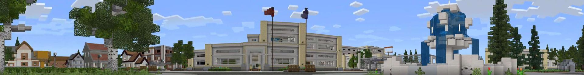 Panorama of the Minecraft Bedrock Marketplace product Monster College created by RareLoot.