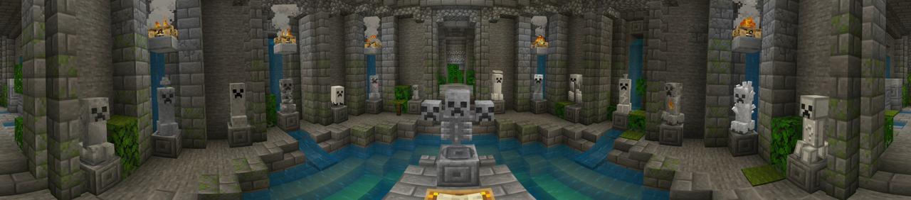 Panorama of the Minecraft Bedrock Marketplace product More Creepers created by RareLoot.