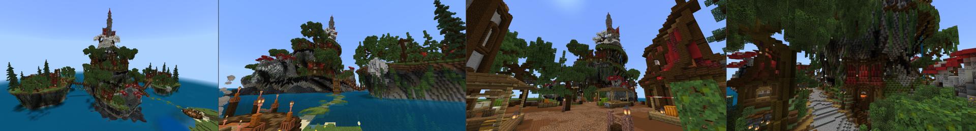 Panorama of the Minecraft Bedrock Marketplace product Mysterious Magical Island created by RareLoot.