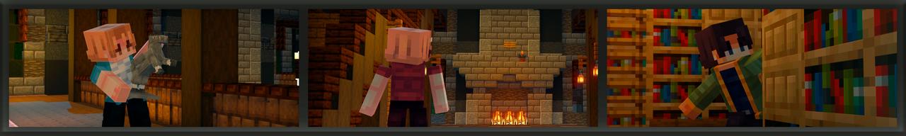 Panorama of the Minecraft Bedrock Marketplace product Mystery Manor created by RareLoot.