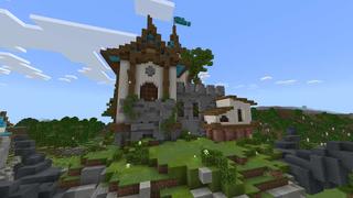 Screenshot of the Minecraft Bedrock Marketplace product Noob vs Pro vs Hacker Castles created by RareLoot.