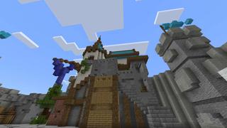 Screenshot of the Minecraft Bedrock Marketplace product Noob vs Pro vs Hacker Castles created by RareLoot.