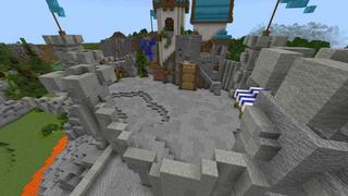 Screenshot of the Minecraft Bedrock Marketplace product Noob vs Pro vs Hacker Castles created by RareLoot.