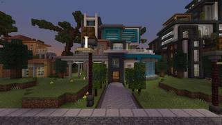 Screenshot of the Minecraft Bedrock Marketplace product Noob vs Pro vs Hacker Mansions created by RareLoot.