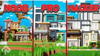 Thumbnail of the Minecraft Bedrock Marketplace product Noob vs Pro vs Hacker Mansions created by RareLoot.