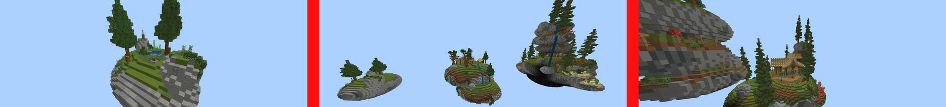 Panorama of the Minecraft Bedrock Marketplace product Noob vs Pro vs Hacker Skyblock created by RareLoot.