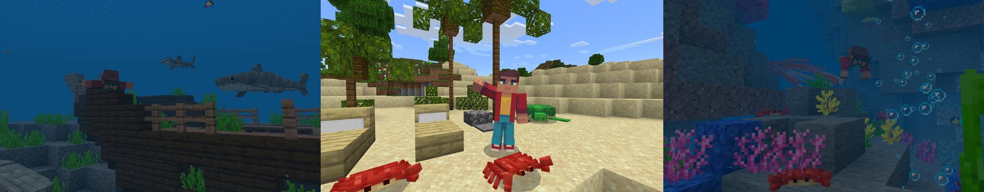 Panorama of the Minecraft Bedrock Marketplace product Ocean Expansion created by RareLoot.