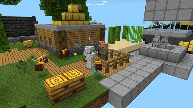 Screenshot of the Minecraft Bedrock Marketplace product ONE BLOCK [?] created by RareLoot.