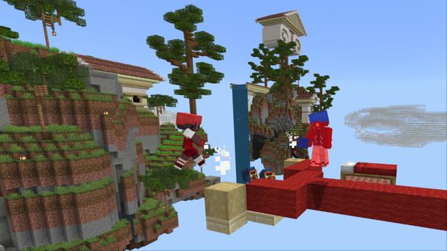 Screenshot of the Minecraft Bedrock Marketplace product One Block Bedwars created by RareLoot.