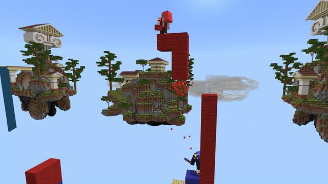 Screenshot of the Minecraft Bedrock Marketplace product One Block Bedwars created by RareLoot.