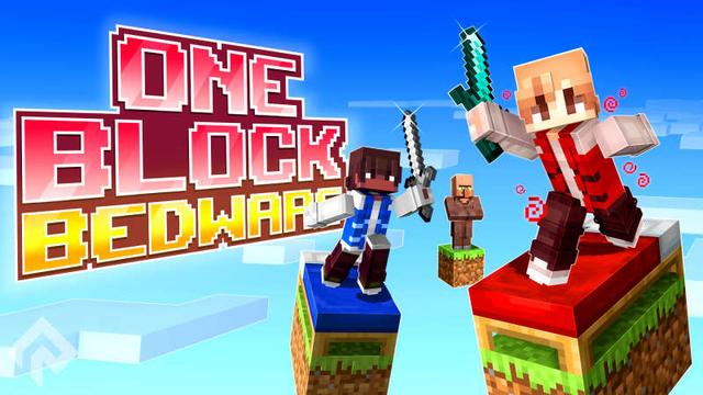 Thumbnail of the Minecraft Bedrock Marketplace product One Block Bedwars created by RareLoot.
