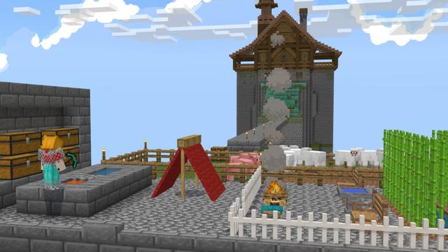 Screenshot of the Minecraft Bedrock Marketplace product One Block Furniture created by RareLoot.