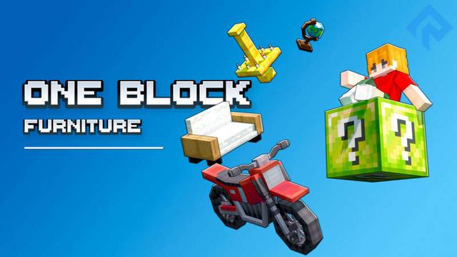 Thumbnail of the Minecraft Bedrock Marketplace product One Block Furniture created by RareLoot.