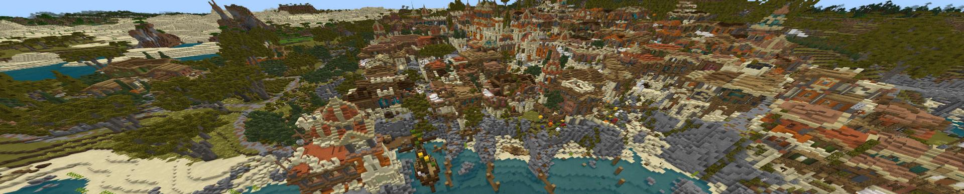 Panorama of the Minecraft Bedrock Marketplace product Porto Del Santros created by RareLoot.