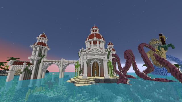 Screenshot of the Minecraft Bedrock Marketplace product Poseidon Castle created by RareLoot.