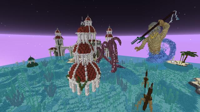 Screenshot of the Minecraft Bedrock Marketplace product Poseidon Castle created by RareLoot.