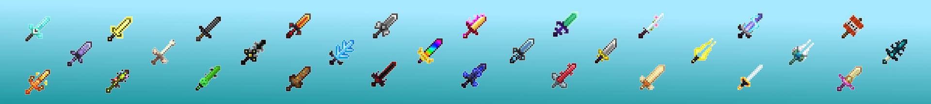 Panorama of the Minecraft Bedrock Marketplace product PvP Swords created by RareLoot.