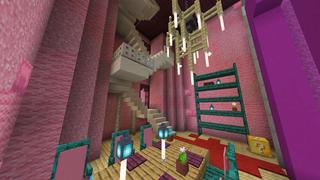 Screenshot of the Minecraft Bedrock Marketplace product Rainbow Castle created by RareLoot.