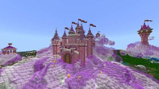Screenshot of the Minecraft Bedrock Marketplace product Rainbow Castle created by RareLoot.