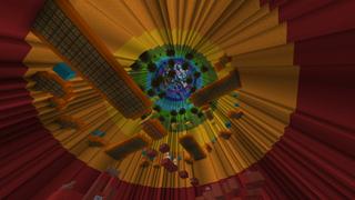 Screenshot of the Minecraft Bedrock Marketplace product Rainbow Parkour Tower created by RareLoot.