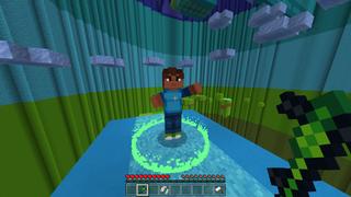 Screenshot of the Minecraft Bedrock Marketplace product Rainbow Parkour Tower created by RareLoot.