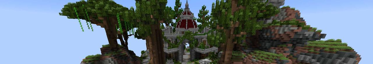 Panorama of the Minecraft Bedrock Marketplace product Red Flying Fortress created by RareLoot.