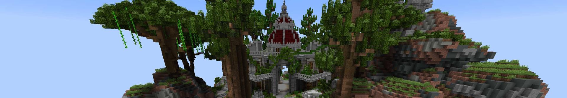 Panorama of the Minecraft Bedrock Marketplace product Red Flying Fortress created by RareLoot.