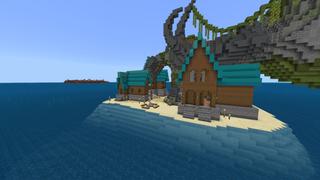 Screenshot of the Minecraft Bedrock Marketplace product Rock Golem Island created by RareLoot.