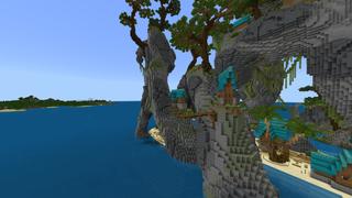 Screenshot of the Minecraft Bedrock Marketplace product Rock Golem Island created by RareLoot.