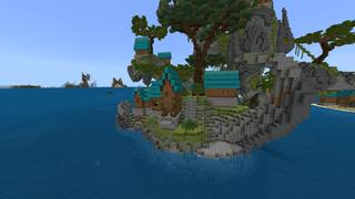 Screenshot of the Minecraft Bedrock Marketplace product Rock Golem Island created by RareLoot.