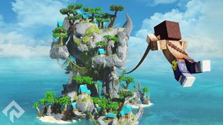 Thumbnail of the Minecraft Bedrock Marketplace product Rock Golem Island created by RareLoot.