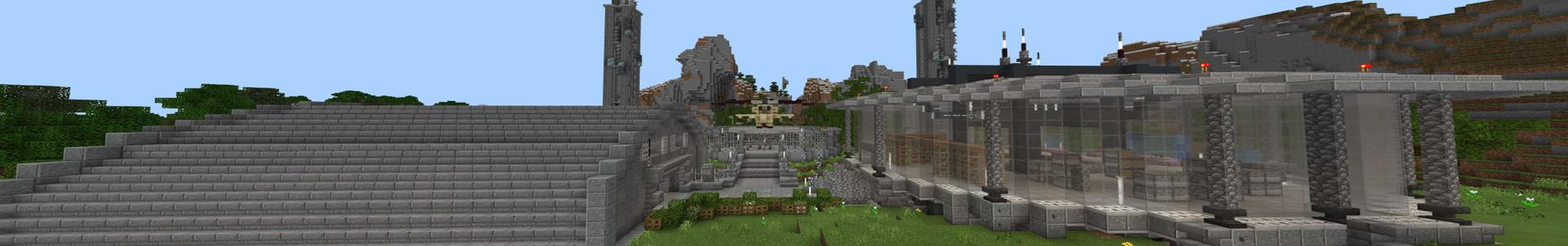 Panorama of the Minecraft Bedrock Marketplace product Rocket Launch created by RareLoot.
