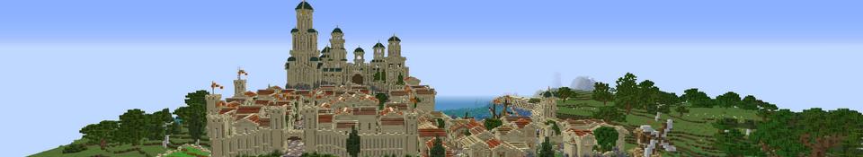 Panorama of the Minecraft Bedrock Marketplace product Roman City created by RareLoot.