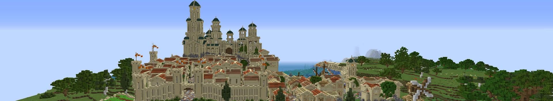Panorama of the Minecraft Bedrock Marketplace product Roman City created by RareLoot.