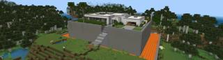 Panorama of the Minecraft Bedrock Marketplace product Safest Villa on Earth created by RareLoot.