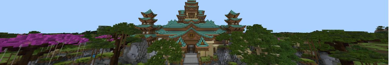 Panorama of the Minecraft Bedrock Marketplace product Samurai Palace created by RareLoot.
