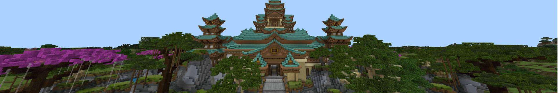 Panorama of the Minecraft Bedrock Marketplace product Samurai Palace created by RareLoot.