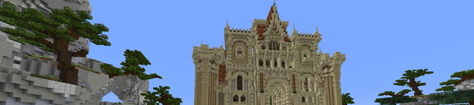 Panorama of the Minecraft Bedrock Marketplace product Sandstone Castle created by RareLoot.