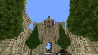 Screenshot of the Minecraft Bedrock Marketplace product Sandstone Castle created by RareLoot.