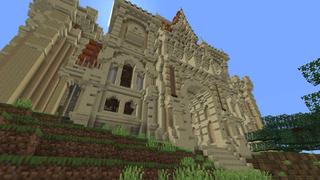 Screenshot of the Minecraft Bedrock Marketplace product Sandstone Castle created by RareLoot.