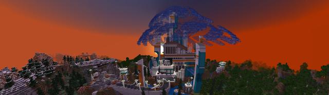 Panorama of the Minecraft Bedrock Marketplace product Sci-Fi Base created by RareLoot.