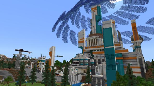 Screenshot of the Minecraft Bedrock Marketplace product Sci-Fi Base created by RareLoot.