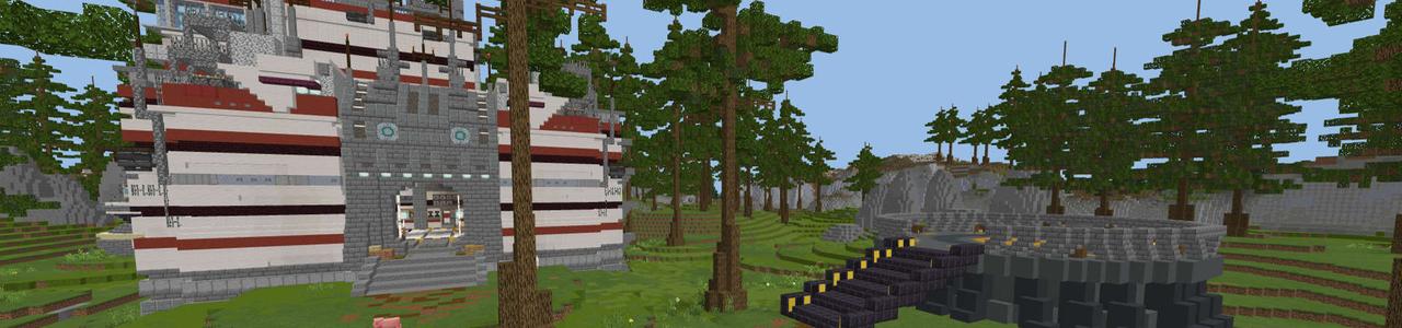 Panorama of the Minecraft Bedrock Marketplace product Sci-Fi Bunker created by RareLoot.