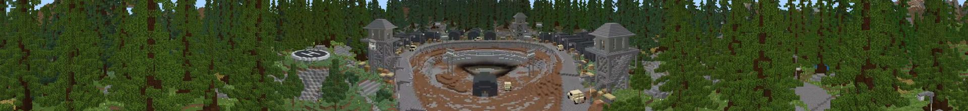 Panorama of the Minecraft Bedrock Marketplace product SCP Crash Site created by RareLoot.